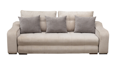 Canapea extensibila ATENA, 3 locuri, cu arcuri si lada depozitare, bej, 250x120x100 cm
