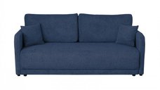 Canapea extensibila BERNA S, 3 locuri, cu arcuri si lada depozitare, albastru, 210x110x93 cm
