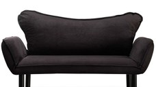 Canapea extensibila CHATTO, 2 locuri, negru, 150x75x70 cm
