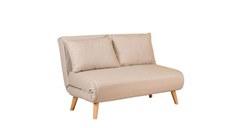 Canapea extensibila FOLDE, 2 locuri, crem, 120x80x79 cm