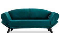 Canapea extensibila GENZO, 2 locuri, albastru petrol, 177x75x87 cm