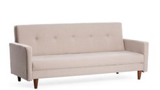 Canapea extensibila HIKO, 3 locuri, crem, 200x75x83 cm