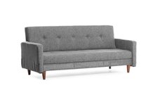Canapea extensibila HIKO, 3 locuri, gri deschis, 200x55x83 cm