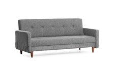 Canapea extensibila HIKO, 3 locuri, gri deschis, 200x55x83 cm