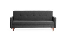 Canapea extensibila HIKO, 3 locuri, gri inchis, 200x75x83 cm