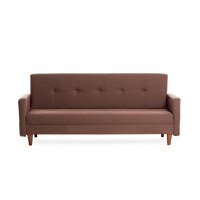 Canapea extensibila HIKO, 3 locuri, maro, 200x75x83 cm - 1
