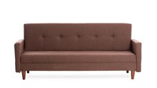 Canapea extensibila HIKO, 3 locuri, maro, 200x75x83 cm