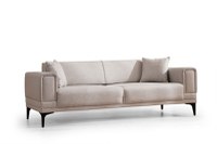 Canapea extensibila HORIZON, 3 locuri, ecru, 230x95x77 cm - 1
