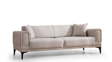 Canapea extensibila HORIZON, 3 locuri, ecru, 230x95x77 cm