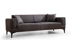 Canapea extensibila HORIZON, 3 locuri, gri inchis, 230x95x77 cm