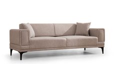 Canapea extensibila HORIZON, 3 locuri, maro deschis, 230x95x77 cm