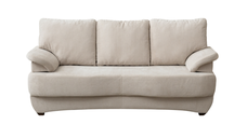 Canapea extensibila LOTUS, 3 locuri, cu arcuri si lada depozitare, bej, 200x100x90 cm