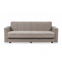 Canapea extensibila MARBELLA ONE, 3 locuri, cu arcuri si lada depozitare, bej, 214x73x80 cm - 1