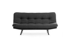 Canapea extensibila MISA, 3 locuri, gri inchis, 180x78x85 cm