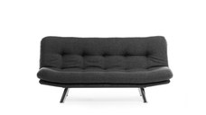 Canapea extensibila MISA, 3 locuri, gri inchis, 180x78x85 cm