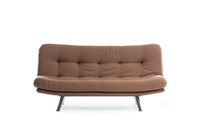 Canapea extensibila MISA, 3 locuri, maro deschis, 180x78x85 cm - 1