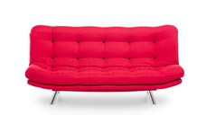 Canapea extensibila MISA, 3 locuri, rosu, 200x105x95 cm