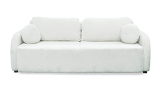 Canapea extensibila NOVA, 3 locuri, cu arcuri si lada depozitare, alb, 226x103x90 cm