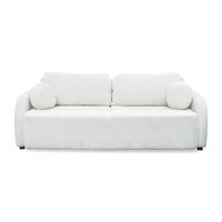 Canapea extensibila NOVA, 3 locuri, cu arcuri si lada depozitare, alb, 226x103x90 cm - 1