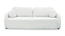 Canapea extensibila NOVA, 3 locuri, cu arcuri si lada depozitare, alb, 226x103x90 cm