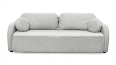 Canapea extensibila NOVA, 3 locuri, cu arcuri si lada depozitare, gri, 226x103x90 cm