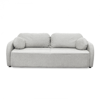 Canapea extensibila NOVA, 3 locuri, cu arcuri si lada depozitare, gri, 226x103x90 cm - 1