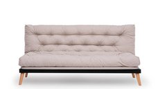 Canapea extensibila SAKI, 3 locuri, crem, 185x82x92 cm
