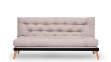 Canapea extensibila SAKI, 3 locuri, crem, 185x82x92 cm