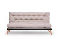 Canapea extensibila SAKI, 3 locuri, crem, 185x82x92 cm - 1