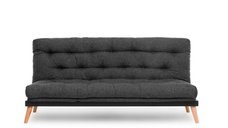 Canapea extensibila SAKI, 3 locuri, gri inchis, 185x82x92 cm