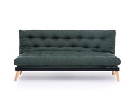 Canapea extensibila SAKI, 3 locuri, verde, 185x82x92 cm - 1