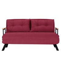 Canapea extensibila SANDO, 2 locuri, bordo, 133x78x78 cm - 1