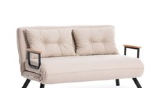 Canapea extensibila SANDO, 2 locuri, crem, 133x78x78 cm