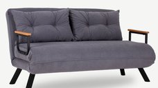 Canapea extensibila SANDO, 2 locuri, gri, 133x78x78 cm
