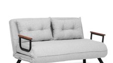 Canapea extensibila SANDO, 2 locuri, gri, 133x78x78 cm