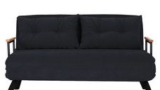 Canapea extensibila SANDO, 2 locuri, negru, 133x78x78 cm