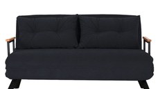 Canapea extensibila SANDO, 2 locuri, negru, 133x78x78 cm