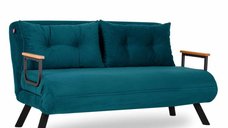 Canapea extensibila SANDO, 2 locuri, verde petrol, 133x78x78 cm