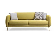 Canapea extensibila SEVILLA, 3 locuri, galben, 214x98x85 cm