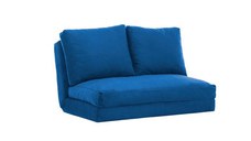 Canapea extensibila TAIDA, 2 locuri, albastru, 185x120x36 cm