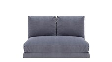 Canapea extensibila TAIDA, 2 locuri, gri, 185x120x36 cm