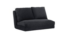 Canapea extensibila TAIDA, 2 locuri, negru, 120x68x62 cm