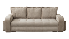 Canapea extensibila TOLEDO, 3 locuri, cu arcuri si lada depozitare, maro deschis, 265x100x95 cm