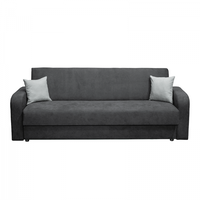 Canapea FANTAZI S extensibila, 3 locuri, cu arcuri, lada depozitare, gri inchis, 225x80x90 cm - 1