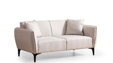 Canapea fixa BELISSIMO, 2 locuri, alb inchis, 160x95x67 cm