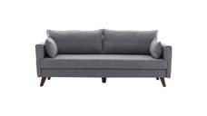 Canapea fixa BELLA, 3 locuri, gri, 208x81x85 cm