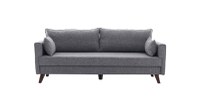 Canapea fixa BELLA, 3 locuri, gri, 208x81x85 cm - 1