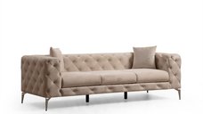 Canapea fixa COMO, 3 locuri, ecru, 237x90x70 cm