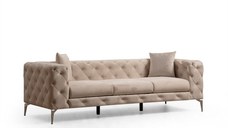Canapea fixa COMO, 3 locuri, ecru, 237x90x70 cm