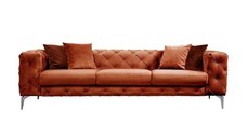 Canapea fixa COMO, 3 locuri, portocaliu, 237x90x73 cm